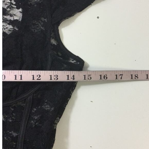 LULU'S M Flirtatious Presence Black Sheer Lace Bustier Midi Dress NEW 0B5 - Picture 7 of 11